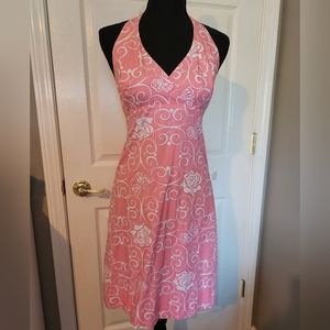Lilly Pulitzer halter dress.  Beautiful pink and white floral.